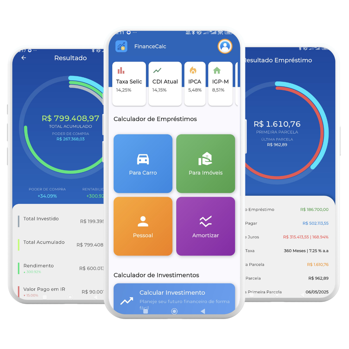 Mockup do FinanceCalc